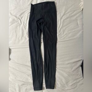 lululemon Wunder Under Black Metalic Leggings